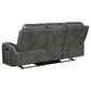 Josen Manual Recliner Sofa Gray Faux Leather Foam Cushions 81 Inch By Casagear Home BM319109