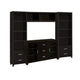 TV Entertainment Center, Console, 2 Media Towers, Bridge, Cappuccino Brown By Casagear Home