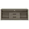 TV Entertainment Console with 2 Media Tower 8 Compartments Driftwood Gray By Casagear Home BM319124