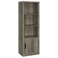 TV Entertainment Console with 2 Media Tower 8 Compartments Driftwood Gray By Casagear Home BM319124