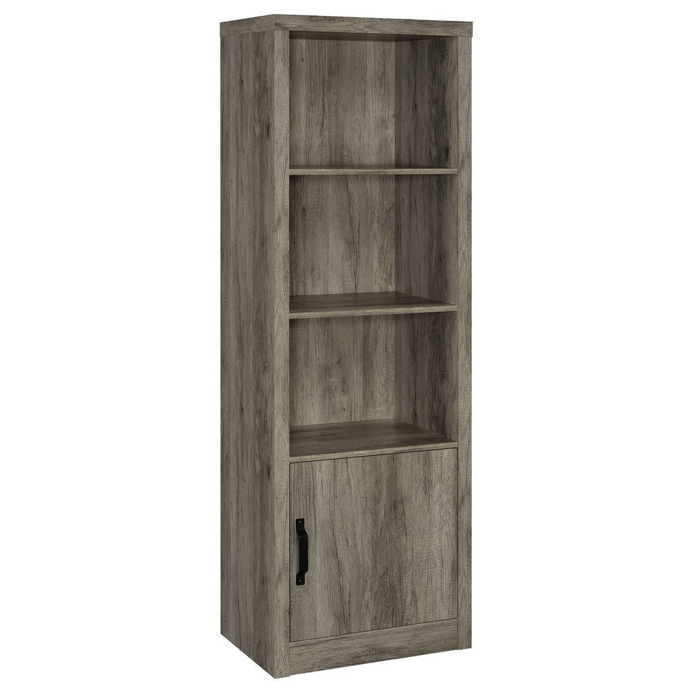 TV Entertainment Console with 2 Media Tower 8 Compartments Driftwood Gray By Casagear Home BM319124