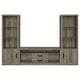 TV Entertainment Console with 2 Media Tower, 8 Compartments, Driftwood Gray By Casagear Home