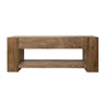 Fra Console Sofa Table with Shelf, 95 Inch Top in Brown Solid Wood By Casagear Home