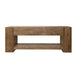 Fra Console Sofa Table with Shelf 95 Inch Top in Brown Solid Wood By Casagear Home BM319132