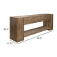 Fra Console Sofa Table with Shelf 95 Inch Top in Brown Solid Wood By Casagear Home BM319132