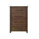 Loe Tall Dresser Chest 4 Drawers Oak Brown Finish Solid Poplar Wood By Casagear Home BM319133