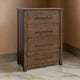 Loe Tall Dresser Chest, 4 Drawers, Oak Brown Finish, Solid Poplar Wood By Casagear Home