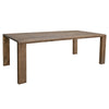 Gena Dining Table, 87 Inch Rectangular Top, Farmhouse Brown Mango Wood By Casagear Home