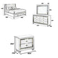 Moy 4pc Queen Bed and Bedroom Set LED Mirror Nightstand Dresser White By Casagear Home BM319153