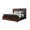 Wane King Size Bed Footboard Storage Metal Handles Dark Walnut Brown By Casagear Home BM319179