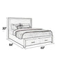 Wane Queen Size Bed Footboard Storage Metal Handles Gray Wood Finish By Casagear Home BM319183