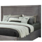 Wane King Size Bed Footboard Storage Metal Handles Gray Wood Finish By Casagear Home BM319184