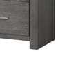 Wane Nightstand with 2 Drawers 16 Inch Metal Knobs Gray Wood Finish By Casagear Home BM319185