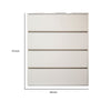 Lina Tall Dresser Chest 4 Self Closing Drawers Narrow Bar Handles White By Casagear Home BM319189