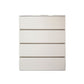 Lina Tall Dresser Chest, 4 Self Closing Drawers, Narrow Bar Handles, White By Casagear Home