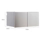 Osy Wall Mounted Garage Cabinet 2 Wide Shelves Double Door Gray By Casagear Home BM319192