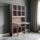 Jery 78 Inch Bookcase with Desk 9 Cubes Storage Farmhouse Rustic Gray By Casagear Home BM319197
