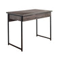 Fein Office Desk 39 Inch Gray Rectangular Wood Top Black Metal Frame By Casagear Home BM319199