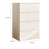 Levy Tall Dresser Chest 4 Jumbo Drawers Farmhouse White Wood Finish By Casagear Home BM319202