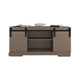 Jney 60 Inch TV Media Entertainment Console 2 Sliding Barn Doors Gray By Casagear Home BM319204