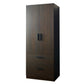 Beak 2 Door Standing Closet 2 Drawers and Hanging Bars Farmhouse Brown By Casagear Home BM319206