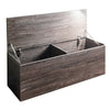 Lean Storage Bench Chest with Safety Hinges Lift Top Farmhouse Gray Wood By Casagear Home BM319207