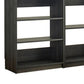 Dee Modular Closet System 3 Hanging Rods and 6 Shelves Dark Gray Wood By Casagear Home BM319218