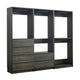 Dee Closet System 4 Hanging Rods 6 Drawers Dark Gray BM319219