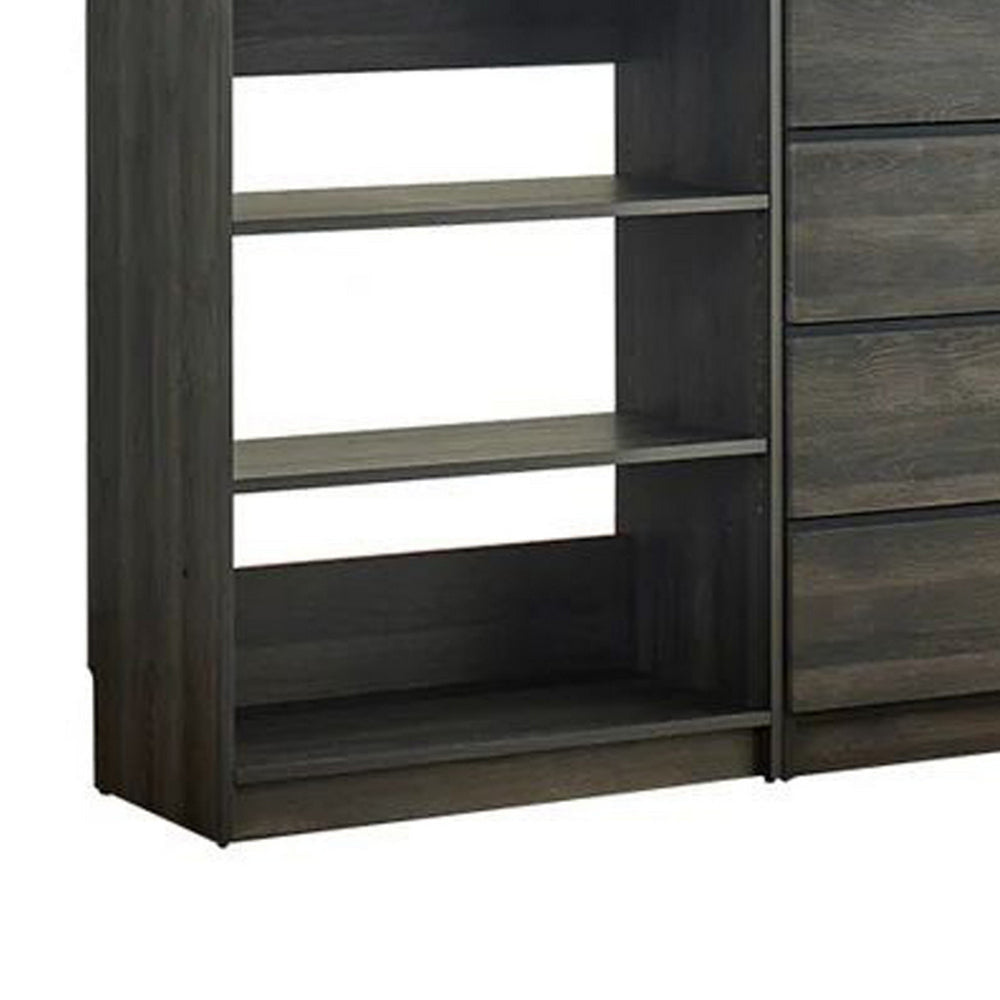 Dee Modular Freestanding Closet System 4 Drawers 5 Shelves Dark Gray By Casagear Home BM319220