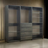 Dee Modular Freestanding Closet System 6 Shelves 2 Hanging Rods Gray By Casagear Home BM319225