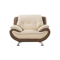 Cream and Taupe Brown and Chrome