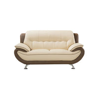 Cream and  Taupe Brown and  Chrome