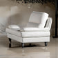 Ben Accent Chair White Genuine Leather Steel Legs Pillow Top Armrests By Casagear Home BM319241