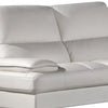 Ben Loveseat White Leather Steel Legs Pillow Top Armrests 67 Inch By Casagear Home BM319242