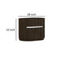 Cary Nightstand with Storage Dark Walnut Brown Steel Handle 28 Inch By Casagear Home BM319243