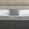 Rhea Queen Bed Light Gray Top Grain Genuine Leather Upholstered Headboard By Casagear Home BM319253