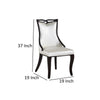 Pablo Dining Chair Set of 2 White Faux Leather Black Wood Tapered Legs By Casagear Home BM319261