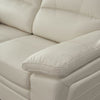 Nia Sofa Ivory Italian Leather Pillow Top Arms Foam Cushions 80 Inch By Casagear Home BM319276