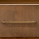 Okai Tall Dresser Chest 5 Drawers Gold Farmhouse Brown Solid Mango Wood By Casagear Home BM319298