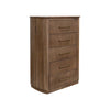 Okai Tall Dresser Chest 5 Drawers Gold Farmhouse Brown Solid Mango Wood By Casagear Home BM319298
