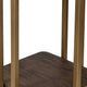 Nexa Accent Table Lower Shelf 18 Inch Square Solid Wood Gold Metal By Casagear Home BM319303