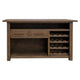 Loe 76 Inch Bar Counter Table w Footrest Freestanding Home Bar Brown Wood By Casagear Home BM319312