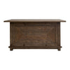 Loe 76 Inch Bar Counter Table w Footrest Freestanding Home Bar Brown Wood By Casagear Home BM319312