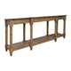 Ify Sofa Console Table 95 Inch Rectangular Top w Shelf Brown Pine Wood By Casagear Home BM319317