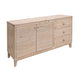 Izya 59 Inch Sideboard Console 2 Doors Natural Fluted Solid Pine Wood By Casagear Home BM319320