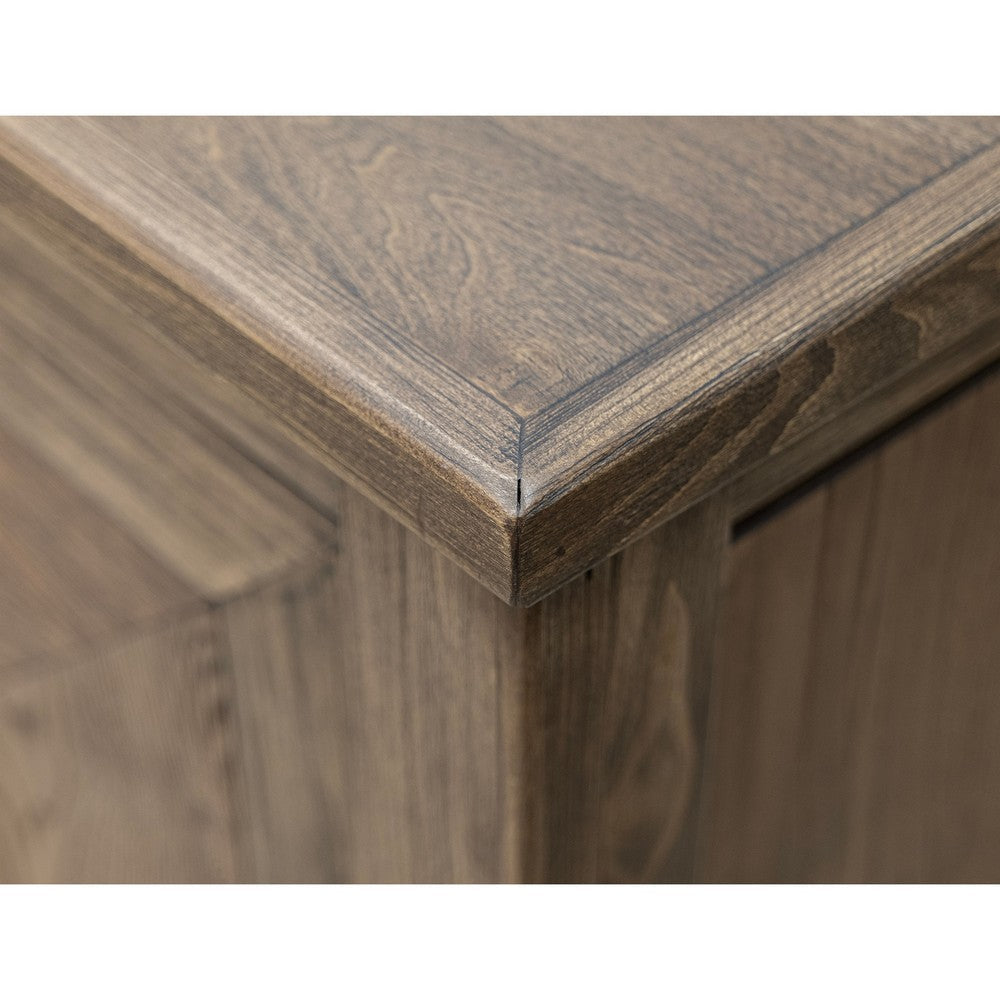 Loe 69 Inch Sideboard Buffet Cabinet 2 Doors Brown Solid Poplar Wood By Casagear Home BM319330