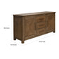 Loe 69 Inch Sideboard Buffet Cabinet 2 Doors Brown Solid Poplar Wood By Casagear Home BM319330