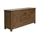 Loe 69 Inch Sideboard Buffet Cabinet 2 Doors Brown Solid Poplar Wood By Casagear Home BM319330