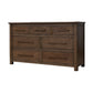 Loe Wide Dresser 7 Drawers Bronze Farmhouse Brown Solid Poplar Wood By Casagear Home BM319331