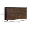 Loe Wide Dresser 7 Drawers Bronze Farmhouse Brown Solid Poplar Wood By Casagear Home BM319331